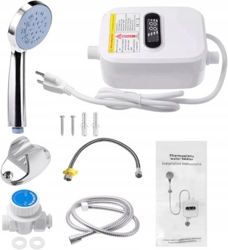 PRZEPŁYWOWY PODGRZEWACZ WODY PRYSZNIC 3500 W LCD