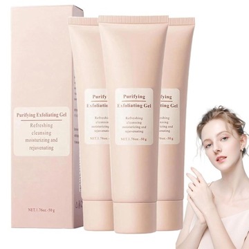 Exfoliating Gel,Natural Bamboo Charcoal Blackhead Exfoliator Cream,Instant