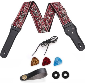 PASEK DO GITARY GS-08-1 JEREMI + KOSTKI BLOKADA PASKA ZACZEP GITAROWY