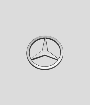 MERCEDES naklejka emblemat 30 mm *SREBRNA