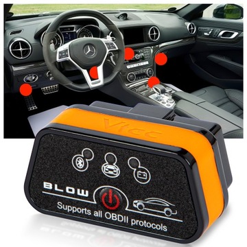 OBD2 BLOW V2 ДИАГНОСТИЧЕСКИЙ ИНТЕРФЕЙС ELM327 BLUETOOTH СКАНЕР ТЕСТЕР ПОЛИРОВКА