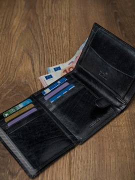 Skórzany portfel męski z systemem RFID Protect Rovicky