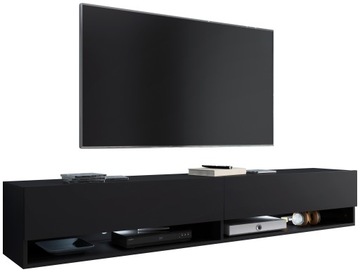 Szafka RTV pod telewizor AROMA 180 cm czarny połysk