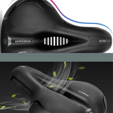 КОМФОРТНОЕ ВЕЛОСИДЕНЬЕ, НА ПОДВЕСКЕ, ШИРОКОЕ, ЭРГОНОМИЧНОЕ, МЯГКОЕ, ВЫСОКОЕ