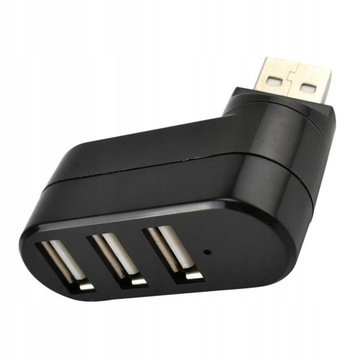 Мини-разветвитель с поворотным концентратором USB 2.0 на 3 порта