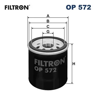 FILTR OLEJE - FILTRON OP572