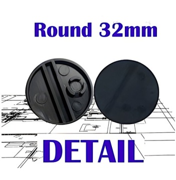 GSW Пластиковые основания - круглый 32 -миллиметровый черный