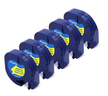 Taśma do Dymo LetraTag żółta 12mm 59423 5 SZTUK