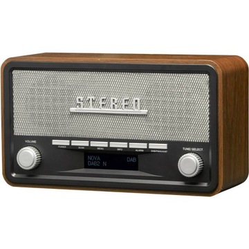 Denver DAB-18 коричневый РЕТРО FM-радио с сетью и аккумулятором