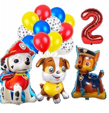 BALONY ZESTAW na urodziny 2 LATKA PAW PSI PATROL
