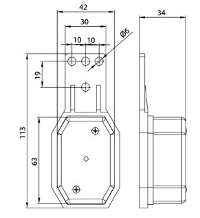 Комплект ламп для освещения прицепа + отражатели 7-контактные