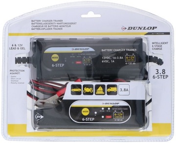 ŁADOWARKA Prostownik DUNLOP 6-12V 3,8 A - GEL/LEAD
