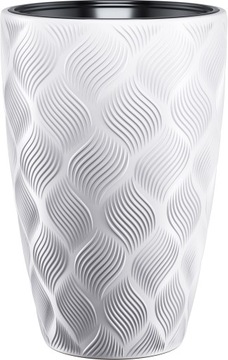 Вазон Flow Slim 40х58+вставка - Белый