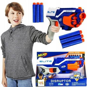ZESTAW ELITE WYRZUTNIA PISTOLET+ STRZAŁKI DO NERF