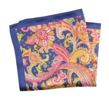 Elegancka Męska Poszetka Wzór Paisley Łezki Alties