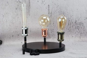 Черная проставка для ретро-лампы в стиле лофт своими руками