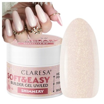 Żel Do Paznokci Claresa SOFT&EASY Żel Budujący Do Paznokci 45g Shimmery