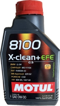 Motul 8100 X-clean+ EFE 0W30 1L