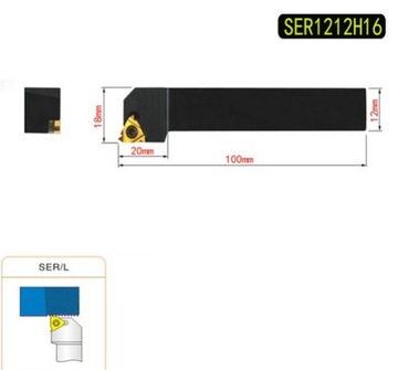 NÓŻ TOKARSKI SKŁADAK SER1212H16 12mm Gwint Zewn
