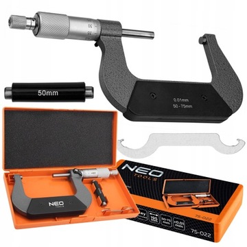 NEO NONIUS АНАЛОГОВЫЙ МИКРОМЕТР 50-75 мм / 0,01 мм ВНЕШНИЙ МИКРОМЕТР