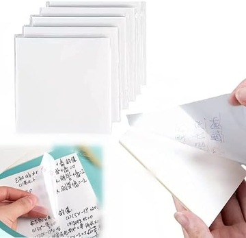 SAMOPRZYLEPNE TRANSPARENTNE KARTECZKI DO NOTATEK 7,5x7,5CM