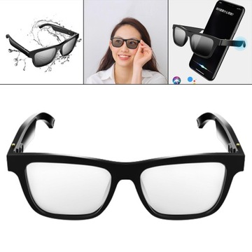 Беспроводные умные очки со встроенным микрофоном Стерео-вкладыши-гарнитура Поляризованные прозрачные