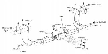 WESTFALIA БУКСИРОВОЧНЫЙ КРЮК MERCEDES SPRINTER 2 с 2006 г.в.