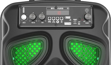 БЕСПРОВОДНОЙ ПОРТАТИВНЫЙ ДИНАМИК КАРАОКЕ BLUETOOTH РАДИО МИКРОФОН СВЕТОДИОД USB