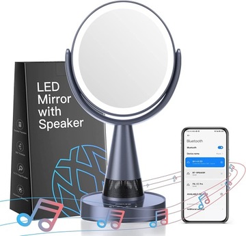 CHICLEW LUSTRO STOJĄCE LED NA TOALETKĘ Bluetooth