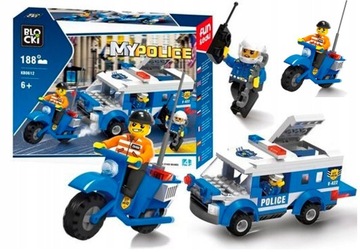 Blocki MyPolice Pościg Policyjny 188 elementów POLICJA KB0612