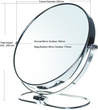 КОСМЕТИЧЕСКОЕ ЗЕРКАЛО ДЛЯ МАКИЯЖА ПОВОРОТНОЕ УВЕЛИЧЕНИЕ 10Х ХРОМ