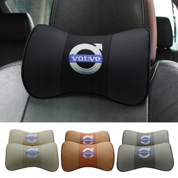 Кожаный подголовник автомобиля для Volvo, 2 шт.