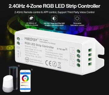 КОНТРОЛЛЕР RGB СВЕТОДИОДОВ КОНТРОЛЛЕР MILIGHT FUT037M ДЛЯ RGB ПОЛОСКИ