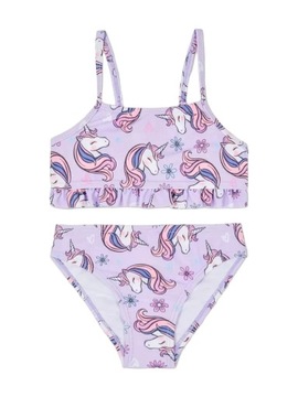 Primark kostium strój kąpielowy dwuczęściowy UNICORN JEDNOROŻEC 110 4-5lata