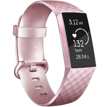 PASEK Yousave do FITBIT CHARGE 3 4 ROSE GOLD RÓŻOWY