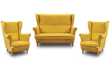 ZESTAW WYPOCZYNKOWY USZAK SOFA + 2 FOTELE DENVER
