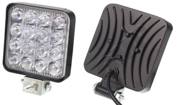 Рабочая лампа 16 светодиод 48 Вт 83x83x20 мм алюминий