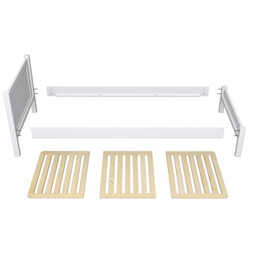 Кровать односпальная с ящиком для матраса Н02 100х180