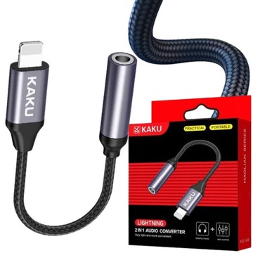 Adapter Słuchawkowy przejściówka słuchawki iPhone na mini Jack 3,5mm