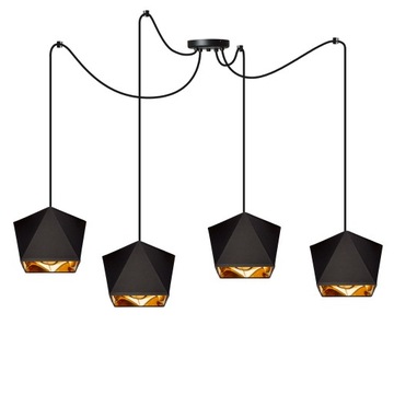 LAMPA WISZĄCA SUFITOWA ŻYRANDOL LOFT ZŁOTY PAJĄK
