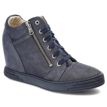 Granatowe Botki Baldaccini Damskie Stylowe Buty