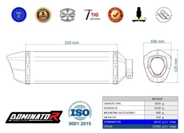 M1000XR 2020 - 2026 Полная система Выхлопной коллектор HP6 BLACK EX