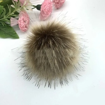 New Imitation Ball Pompom Fur Pom With Buckle Fox Pompom Balls Fur Pompon