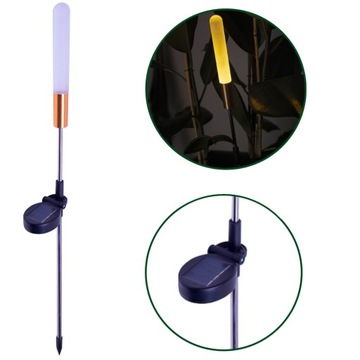 Lampa solarna LED ogrodowa stojąca wbijana pałka wodna ozdoba do ogrodu