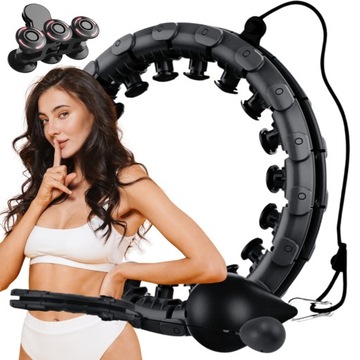 ODCHUDZAJĄCE HULA HOP Z OBCIĄŻENIEM HULAHOP Z WYPUSTKAMI FITNESS SKŁADANE