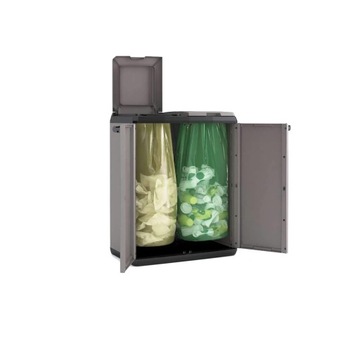 ШКАФ ДЛЯ МУСОРНОГО КОНТЕЙНЕРА ДЛЯ СЕГРЕГАЦИИ МУСОРОВ KETER SPLIT BASIC 220L