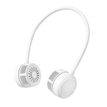 Wiszący wentylator na szyję, osobisty klimatyzator, elastyczny, biały