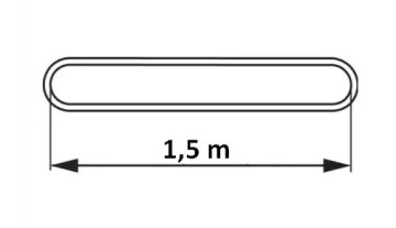 ШЛАНГ ОДИНОЧНЫЙ, 2 Т, 1,5 М, КРУГЛЫЙ, БЕСКОНЕЧНЫЙ РЕМЕНЬ