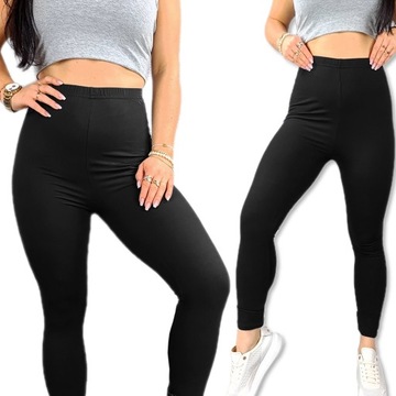 LEGGINSY BAMBUSOWE DŁUGIE z WYSOKIM STANEM getry KRYJĄCE JAKOŚĆ - 8XL/9XL