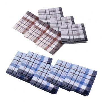 12 шт. Бавовна Для чоловіків Хустинки Хустка Hanky Pocket Колір Випадковий Style B